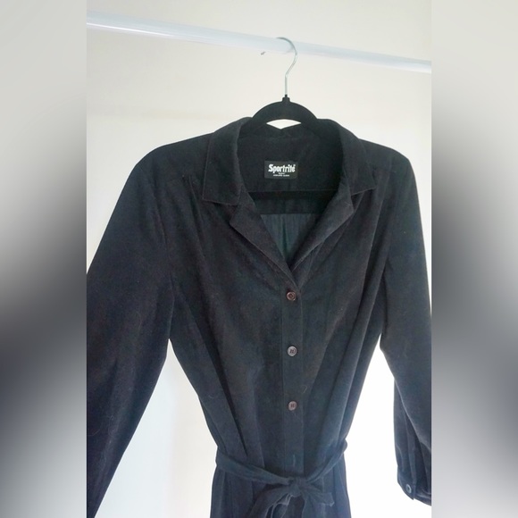 Black Ultra Suede Shirtdress (US M) - Picture 3 of 7